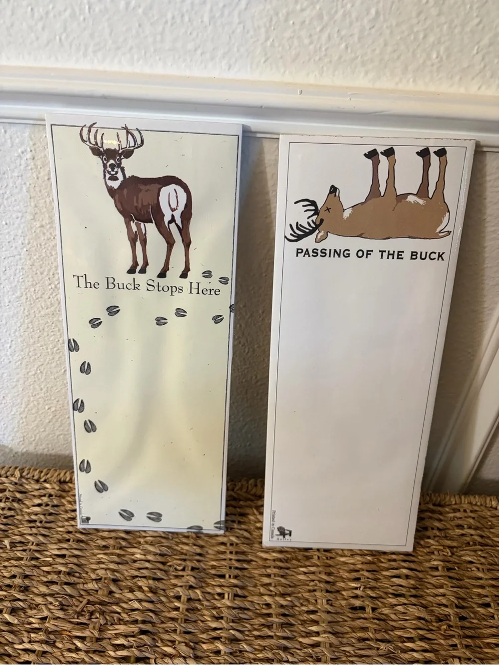 Magnetic Vintage Buck Deer Refrigerator Note Pads x2